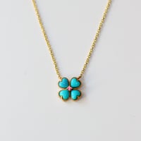 Image 1 of Turquoise Clover Necklace