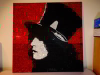 Image 2 of Marc Bolan red rhinestone canvas