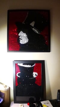 Image 3 of Marc Bolan red rhinestone canvas