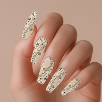 Image 1 of CLASSIC KHAKI BANDANA PAISLEY NAIL DECALS