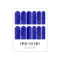 Image 5 of CLASSIC ROYAL BLUE BANDANA NAIL DECALS 