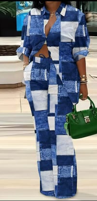 Image 1 of Casual loose shirt with trouser pants
