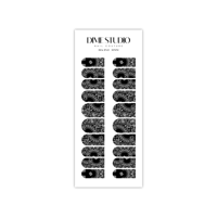 Image 3 of CLASSIC BLACK BANDANA PAISLEY NAIL DECALS 