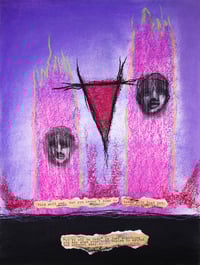 Image 5 of The Pillars of Love and Hope 18 x 24" [Original Charcoal & Pastel Drawing Framed]