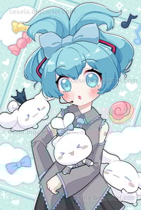 Cinnamaroll Miku - 12x18 Poster