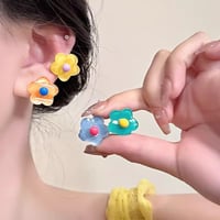 New Member Subscription Gift Colorful Clip-On Earrings for Non-pierced Ears Cute Female Earrings