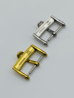 Image of Omega 18mm/16mm Gold Plated,Silver omega horse shoe strap buckle,NEW