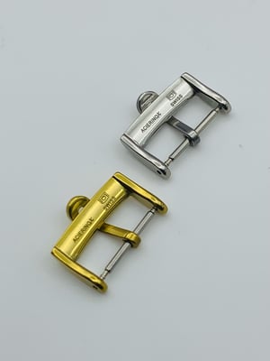 Image of Omega 18mm/16mm Gold Plated,Silver omega horse shoe strap buckle,NEW