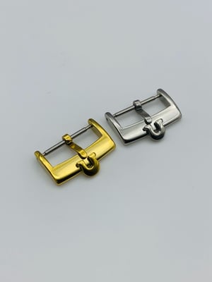 Image of Omega 18mm/16mm Gold Plated,Silver omega horse shoe strap buckle,NEW