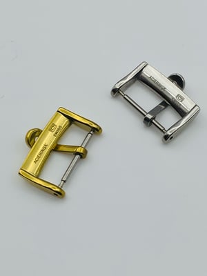 Image of Omega 18mm/16mm Gold Plated,Silver omega horse shoe strap buckle,NEW
