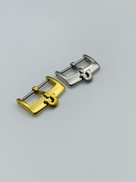 Image of Omega 18mm/16mm Gold Plated,Silver omega horse shoe strap buckle,NEW