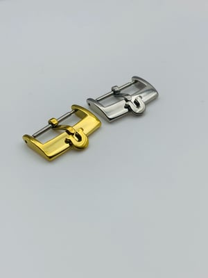 Image of Omega 18mm/16mm Gold Plated,Silver omega horse shoe strap buckle,NEW