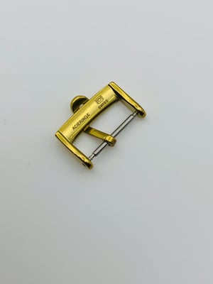 Image of Omega 18mm/16mm Gold Plated omega horse shoe strap buckle,NEW