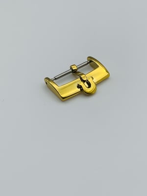 Image of Omega 18mm/16mm Gold Plated omega horse shoe strap buckle,NEW