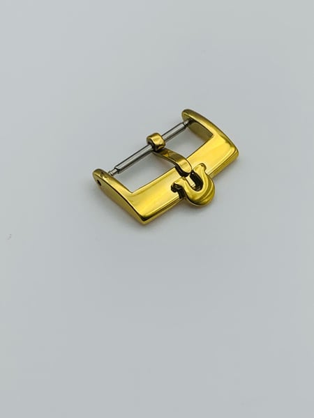 Image of Omega 18mm/16mm Gold Plated omega horse shoe strap buckle,NEW