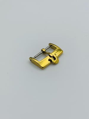 Image of Omega 18mm/16mm Gold Plated omega horse shoe strap buckle,NEW