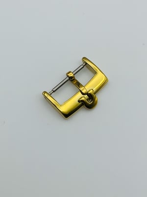 Image of Omega 18mm/16mm Gold Plated omega horse shoe strap buckle,NEW