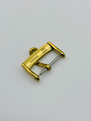 Image of Omega 18mm/16mm Gold Plated omega horse shoe strap buckle,NEW