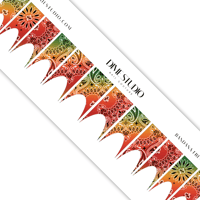 Image 5 of RASTA OMBRE BANDANA PAISLEY NAIL DECALS 