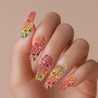 Image 1 of RASTA OMBRE BANDANA PAISLEY NAIL DECALS 