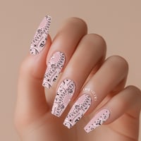 Image 1 of NUDE PINK CLASSIC BANDANA NAIL DECALS 
