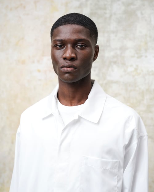 Image of White Cotton Poplin Minimal Shirt