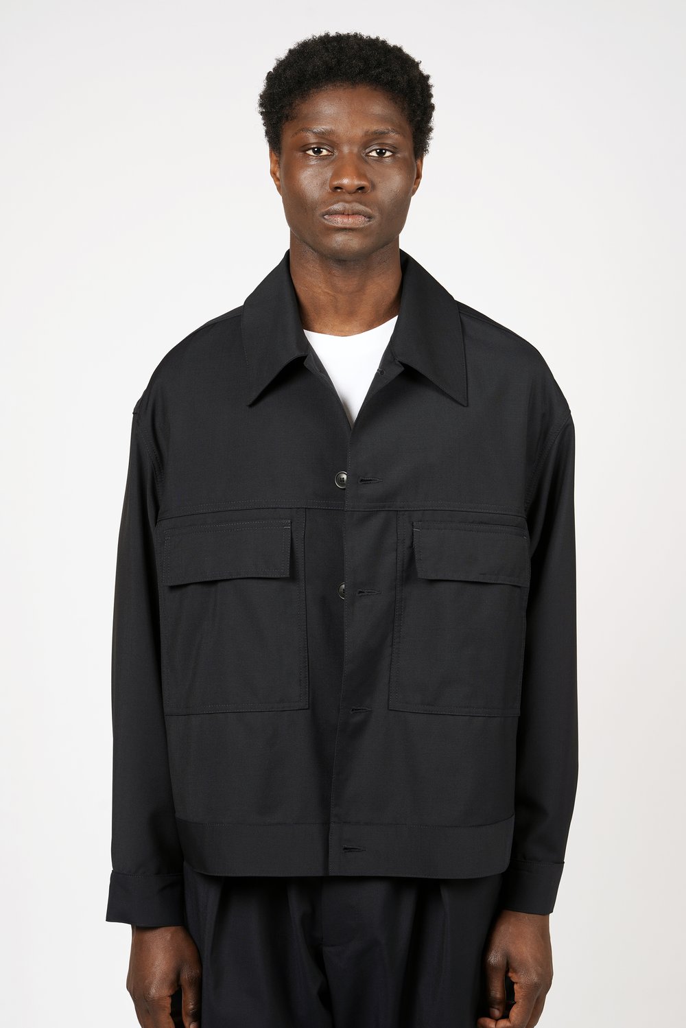 Image of Navy Wool / Mohair Jacket