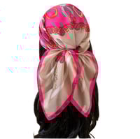 Image 2 of 1pc Slik Printed scarf Headband.