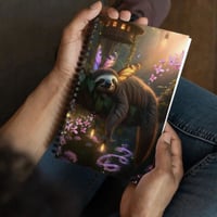 Sloth Sunning In Fairy Land Spiral Notebook