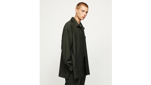 Image of Dark Green Slit Shirt