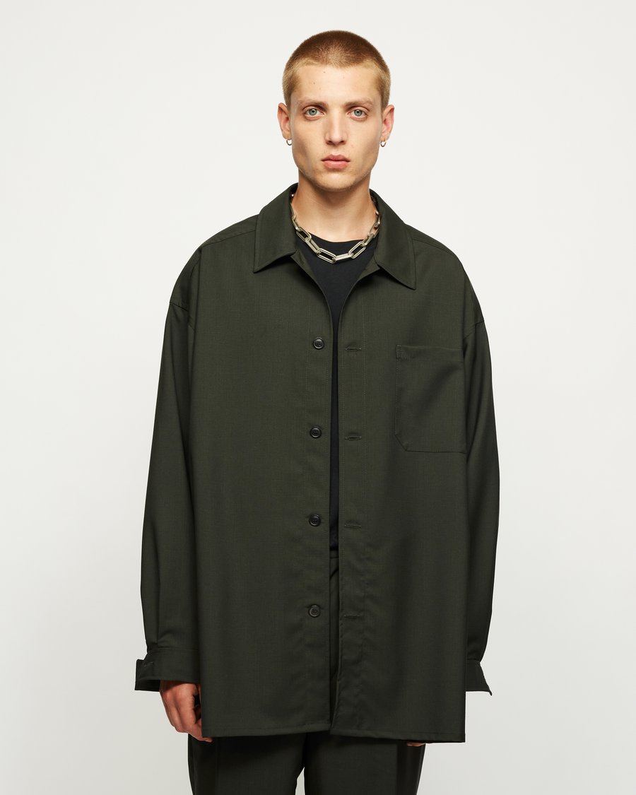 Image of Dark Green Slit Shirt
