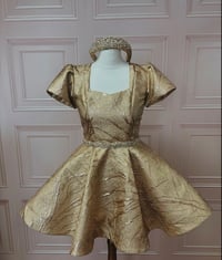 Gold skater dress 