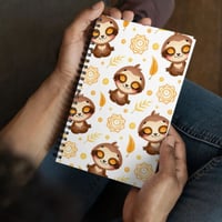 Adorably Cute Sloth Girl Spiral Notebook