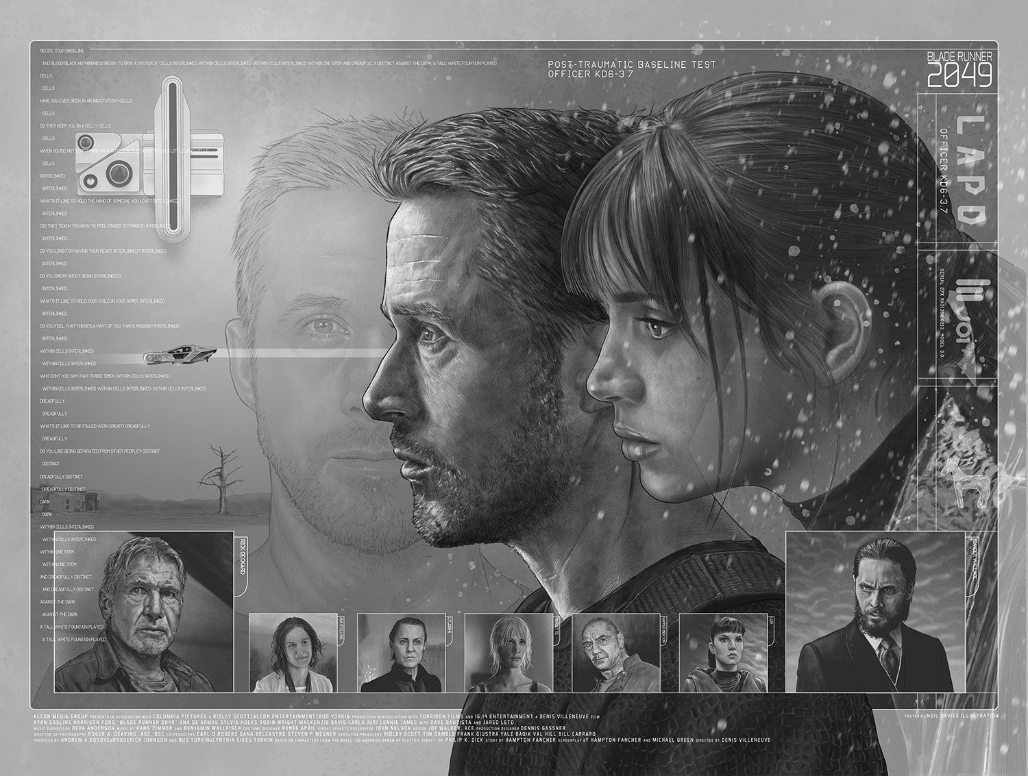 Blade Runner 2049 alt poster 18"x24" original mono giclée 