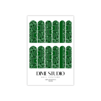 Image 2 of CLASSIC GREEN BANDANA NAIL DECALS 