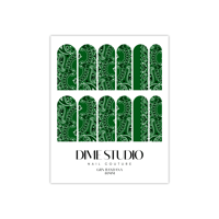 Image 5 of CLASSIC GREEN BANDANA NAIL DECALS 