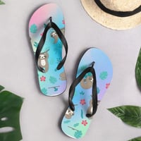 Normal is Boring Sloth Flip-Flops