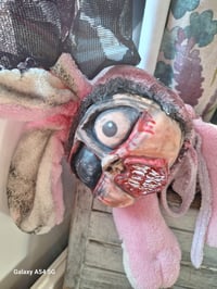 Image 1 of Deddy teddy bear. Plushie horror rabbit. Ooak, creepy handmade terror bear