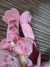 Image 7 of Deddy teddy bear. Plushie horror rabbit. Ooak, creepy handmade terror bear