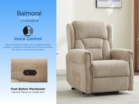 Image 4 of Balmoral Lift and Rise Recliner Dual Motor with Voice Control - Natural