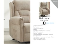 Image 5 of Balmoral Lift and Rise Recliner Dual Motor with Voice Control - Natural