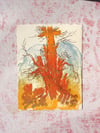 The Tree Stone Lithograph Print