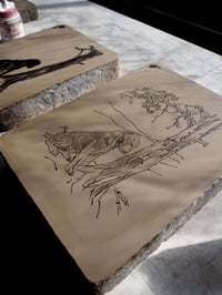 Image 5 of The Dog Beneath a Pine Tree (Close-Up), Stone Lithograph Print