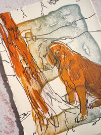 Image 6 of The Dog Beneath a Pine Tree (Close-Up), Stone Lithograph Print