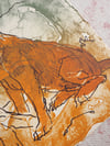 The Dog Beneath a Pine Tree (Close-Up), Stone Lithograph Print