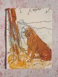 Image 2 of The Dog Beneath a Pine Tree (Close-Up), Stone Lithograph Print