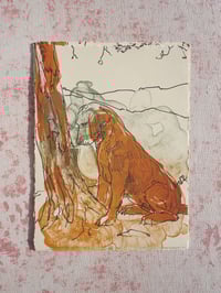Image 3 of The Dog Beneath a Pine Tree (Close-Up), Stone Lithograph Print