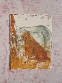 Image 4 of The Dog Beneath a Pine Tree (Close-Up), Stone Lithograph Print