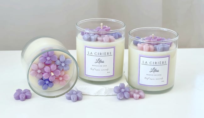 Bougie lilas