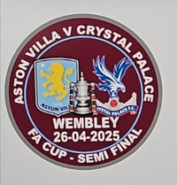 Villa V Palace FA Cup semi final match Badge 2025